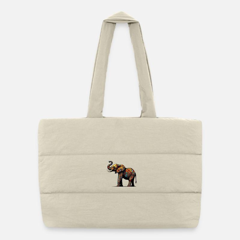 Elephant Puffer Shopping Bag