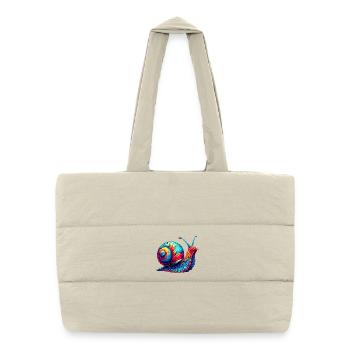 Snail - Puffer Shopping Bag - natural - Front