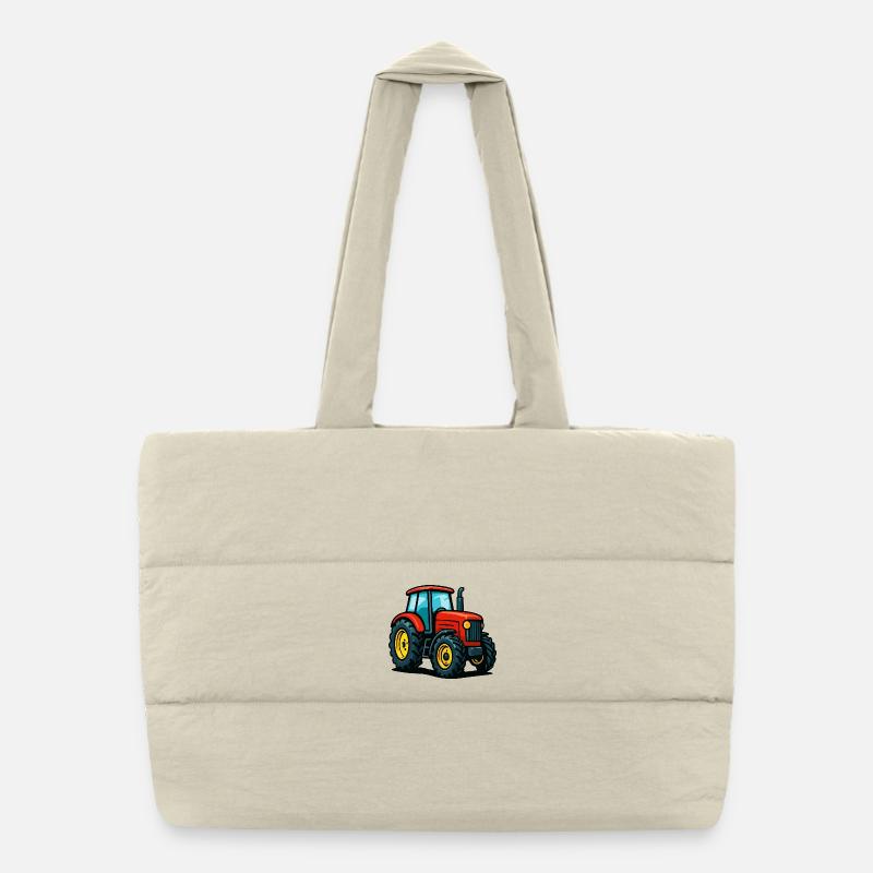 Tracteur agricole avec design coloré Sac shopping matelassé
