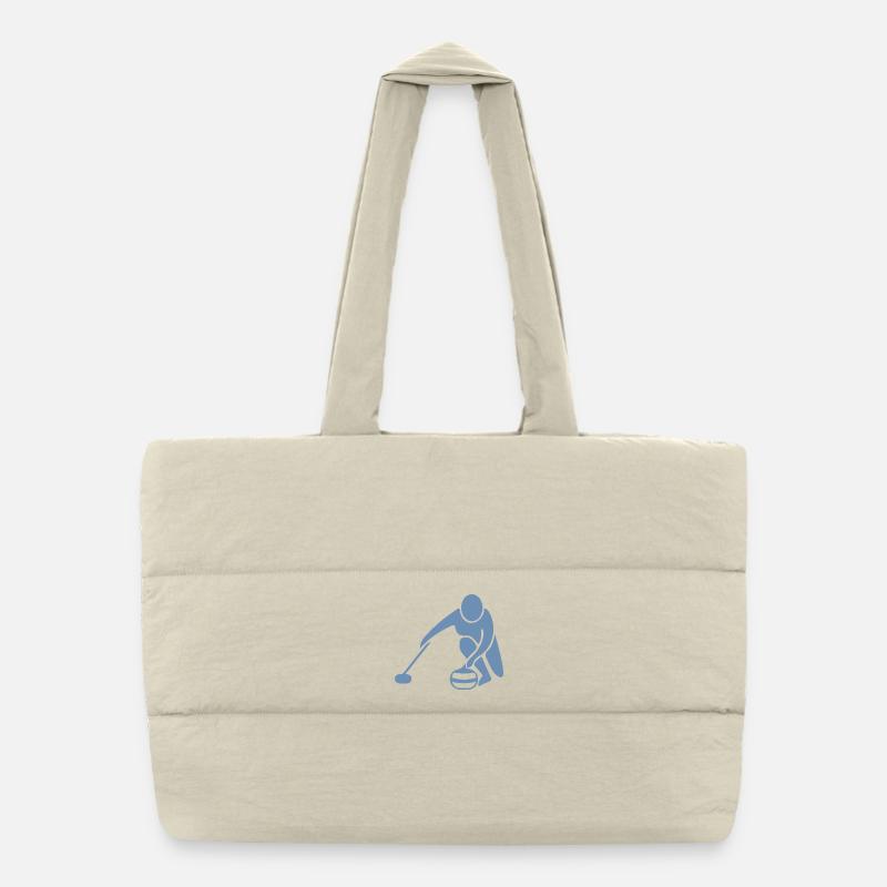 Silhouette de curling minimaliste Sport Sac shopping matelassé