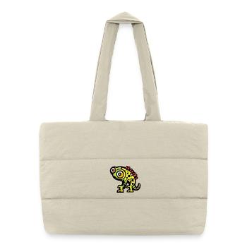 Caméléon Halloween Bande dessinée drôle - Sac shopping matelassé - blanc naturel - Devant