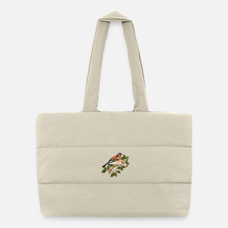Oiseau coloré Sac shopping matelassé