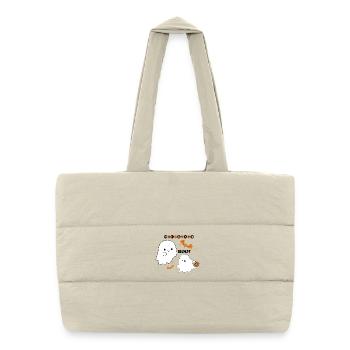 Little Ghosts Halloween Scene - Puffer Shopping Bag - natural - Front