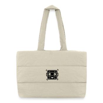Urban Robot | Graffiti & Street Art - Puffer Shopping Bag - natural - Front