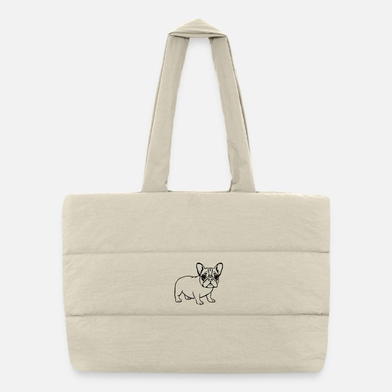 Cadeau de Noël du bouledogue français Sac shopping matelassé