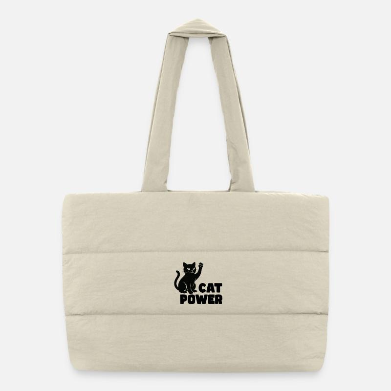 Katzenkraft Puffer-Einkaufstasche