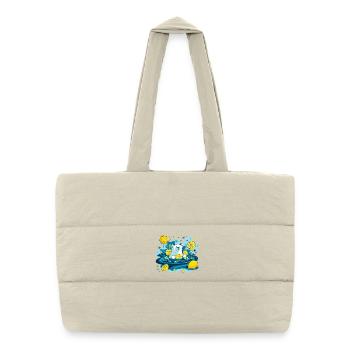 Lemon bear in the water bubble - Puffer Shopping Bag - natural - Front