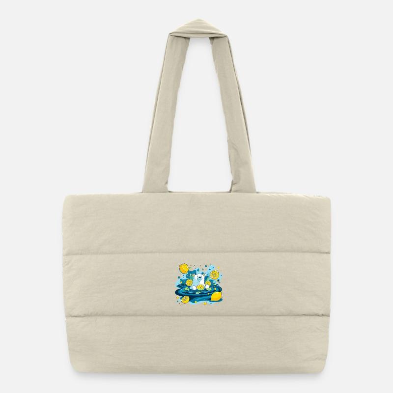 Lemon bear in the water bubble Puffer Shopping Bag