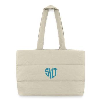 Faute de frappe du logo Coastal de Sylt - Sac shopping matelassé - blanc naturel - Devant