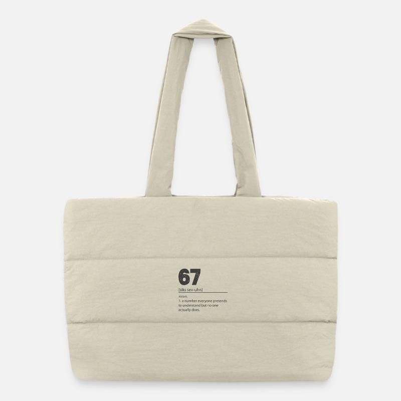 67 - Soixante-sept Numéro 67 Mème Six Sept Sac shopping matelassé