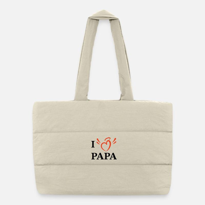 I love dad Puffer Shopping Bag