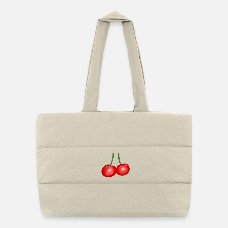 Kirschen-Duo Obst Kirsche Frucht   Puffer-Einkaufstasche