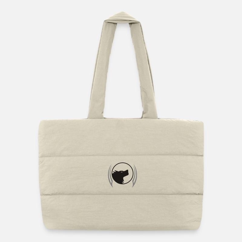 Wolf Puffer-Einkaufstasche