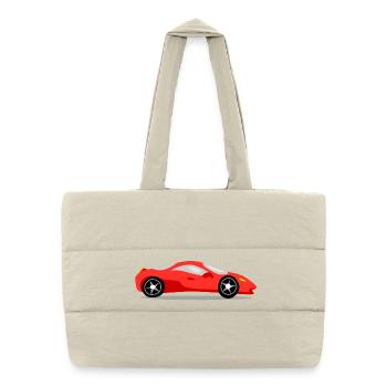 Red sports car - Puffer Shopping Bag - natural - Front
