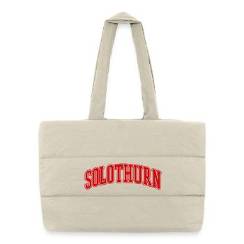 SLOTHURN University Arch Lettering - Puffer Shopping Bag - natural - Front