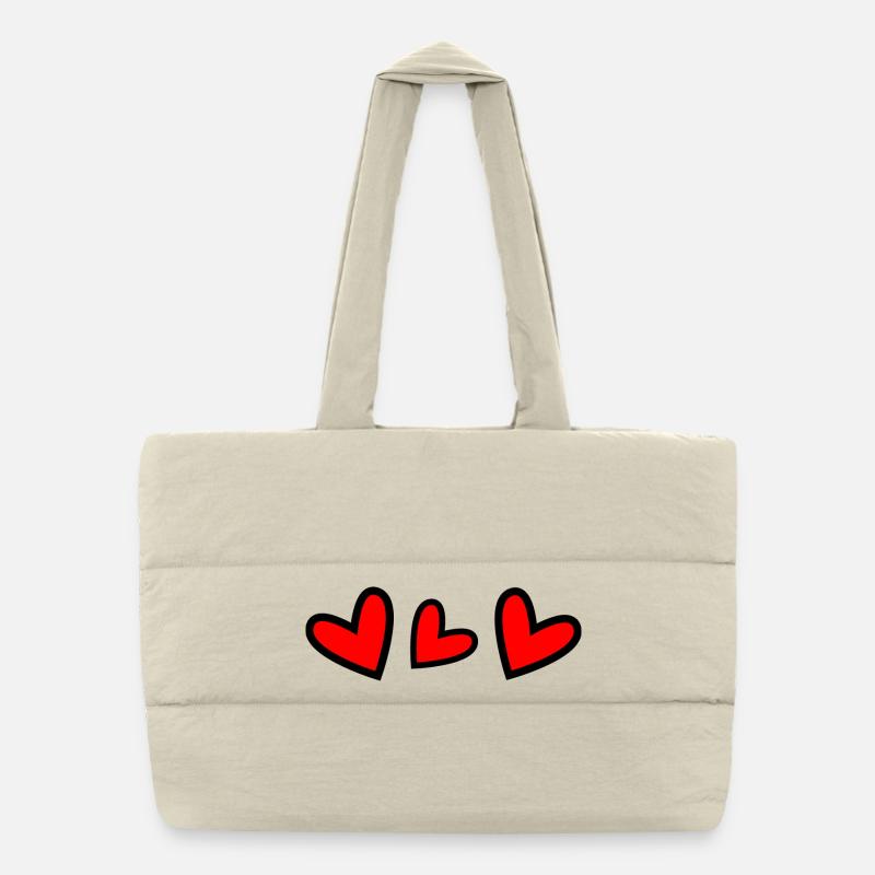 COEUR - Sac shopping matelassé - blanc naturel