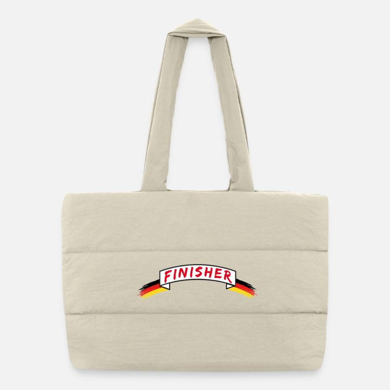 FINISHER RUN Banderole Germany Marathon Puffer Shopping Bag
