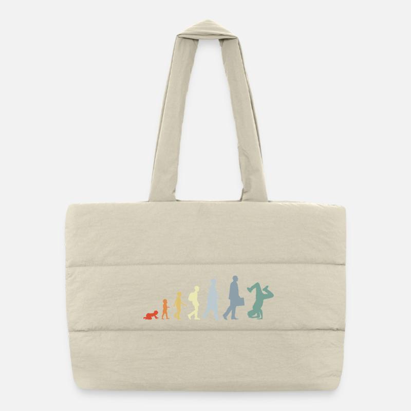 Vintage Breakdancer Evolution - Sac shopping matelassé - blanc naturel