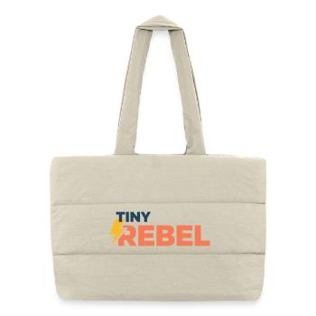 Tiny rebel - Sac shopping matelassé - blanc naturel - Devant