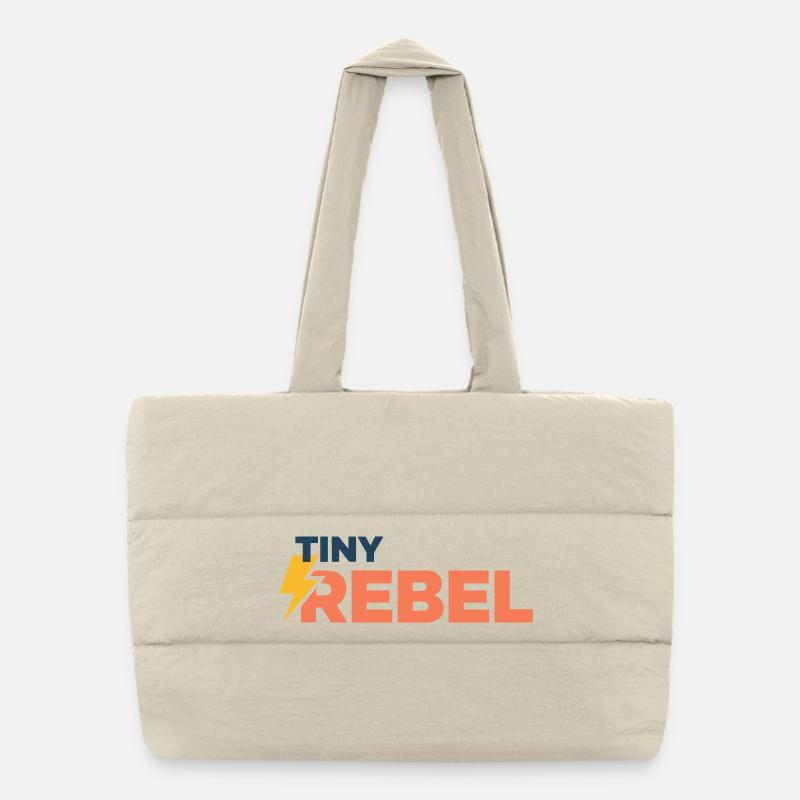 Tiny rebel - Sac shopping matelassé - blanc naturel