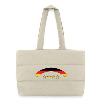 Drapeau Allemand - Allemagne - Sac shopping matelassé - blanc naturel - Devant