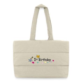 Birthday - Puffer Shopping Bag - natural - Front