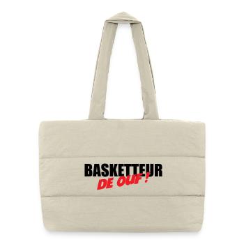 Basketteur de ouf – fun passion sport performance  - Sac shopping matelassé - blanc naturel - Devant
