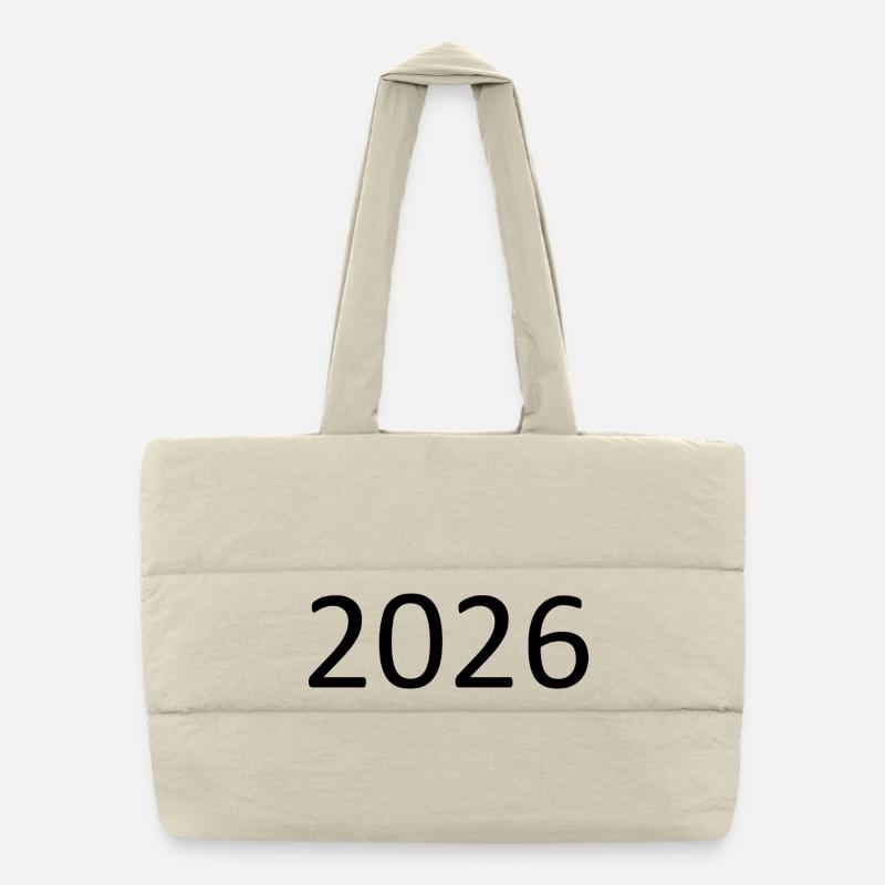 2026 Birthday Anniversary Puffer Shopping Bag