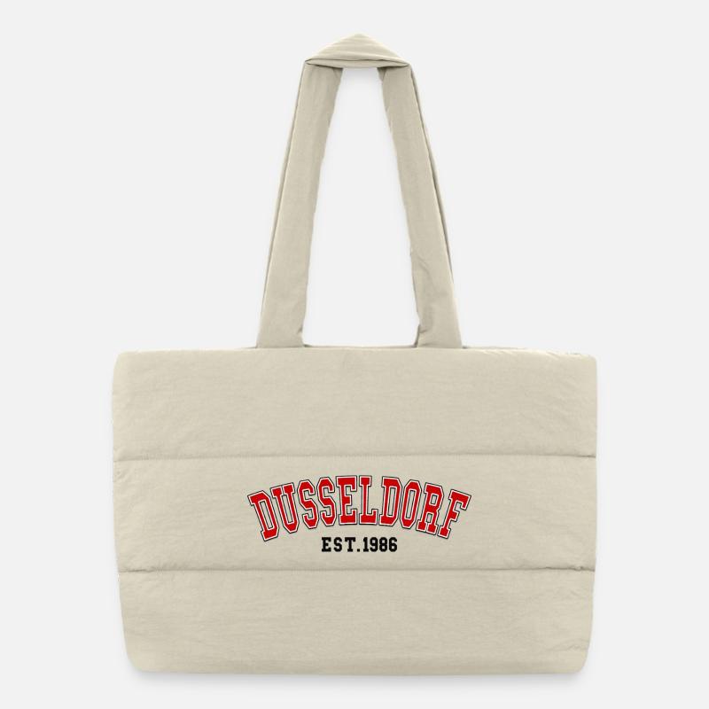 Düsseldorf gegründet 1986 Puffer-Einkaufstasche