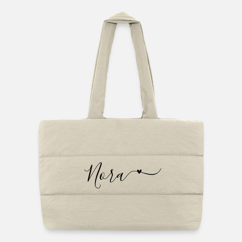 Nora Name First Name Decorative Puffer Shopping Bag