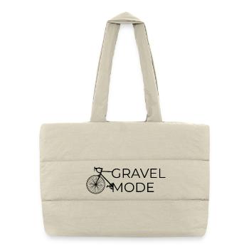 Gravel Fashion - Design with Bike/Gravel Bike - Puffer Shopping Bag - natural - Front