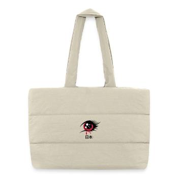 Un oeil anime japonais - Sac shopping matelassé - blanc naturel - Devant