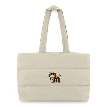 beer - Puffer Shopping Bag - natural - Front