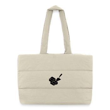 Logo for bricklayer - Puffer Shopping Bag - natural - Front