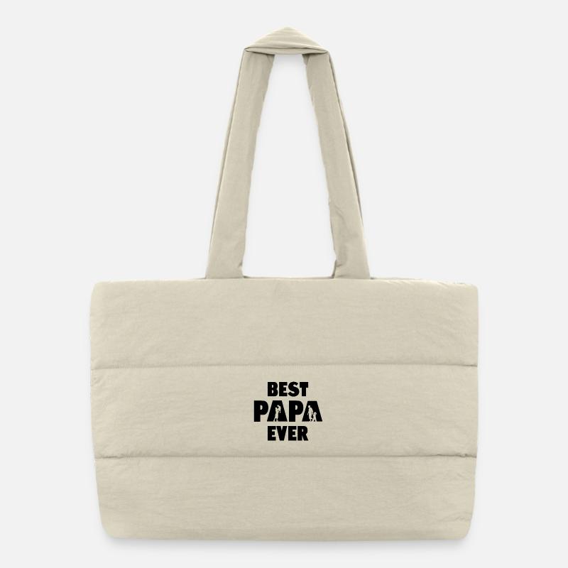 Best Papa Ever Puffer Shopping Bag