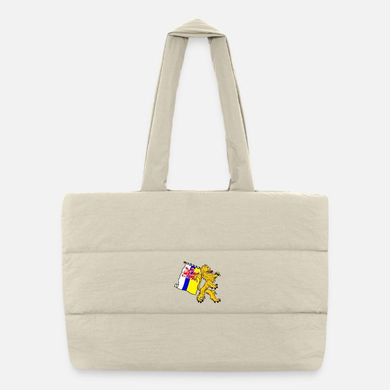 Lion avec drapeau Limbourg le drapeau limbourg Sac shopping matelassé