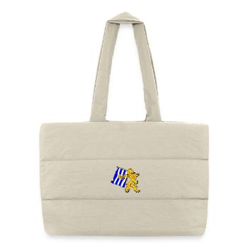 Lion avec drapeau Zeeland Zeeland province flag - Sac shopping matelassé - blanc naturel - Devant
