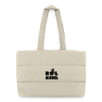 Chaque personne en fauteuil roulant est un modèle. Femme* - Sac shopping matelassé - blanc naturel - Devant