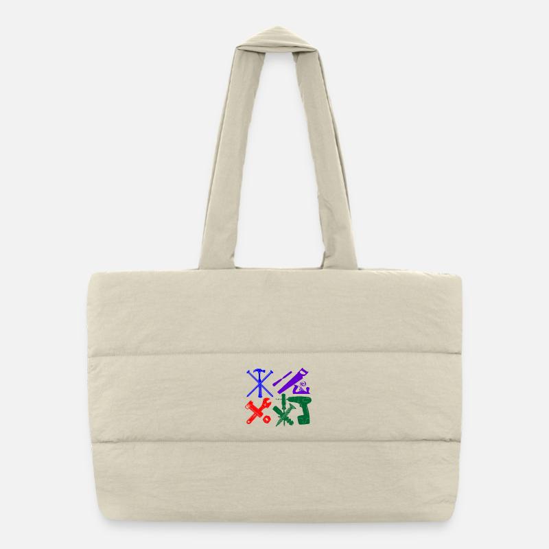 Couleur de l’outil Ouvrier de la construction Sac shopping matelassé