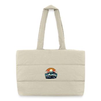 JDM car Japanese Retro Car Racing Drifting Legend - Puffer Shopping Bag - natural - Front