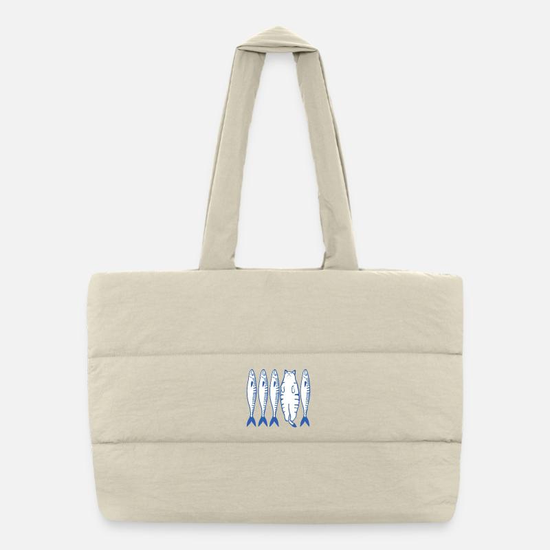 White Cat & Company - Puffer Shopping Bag - natural