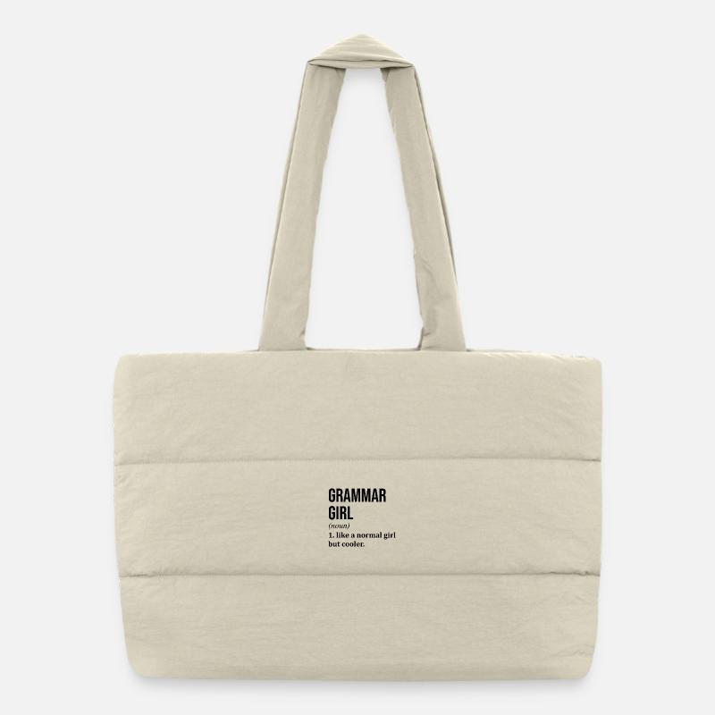 Grammar Puffer Shopping Bag