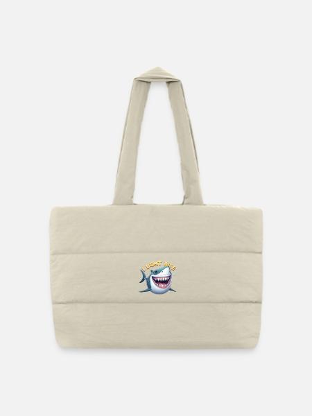 I don't bite... real! - Puffer Shopping Bag - natural