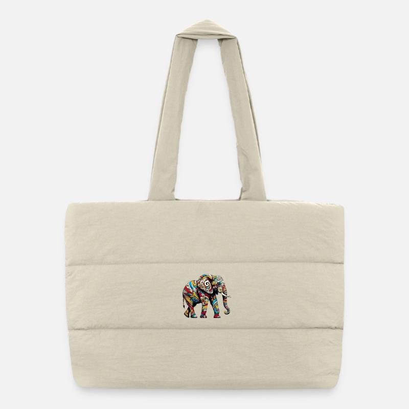 Elephant Puffer Shopping Bag