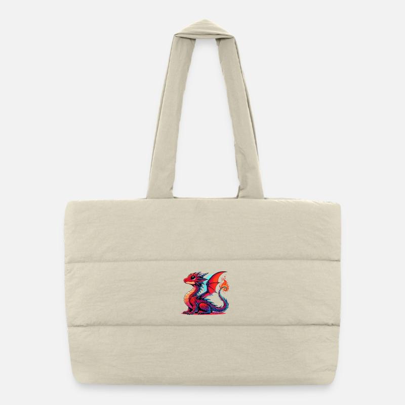 Drache Puffer-Einkaufstasche