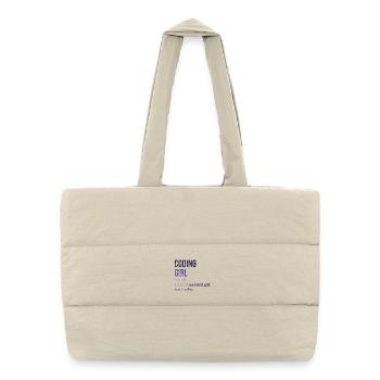 Coding - Puffer Shopping Bag - natural - Front