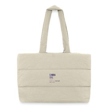 Samba - Sac shopping matelassé - blanc naturel - Devant