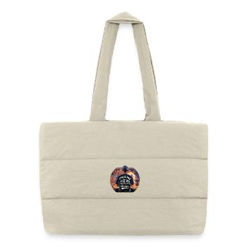 Papa Bricoleur Cadeau Humour Garage Bricolage - Sac shopping matelassé - blanc naturel - Devant