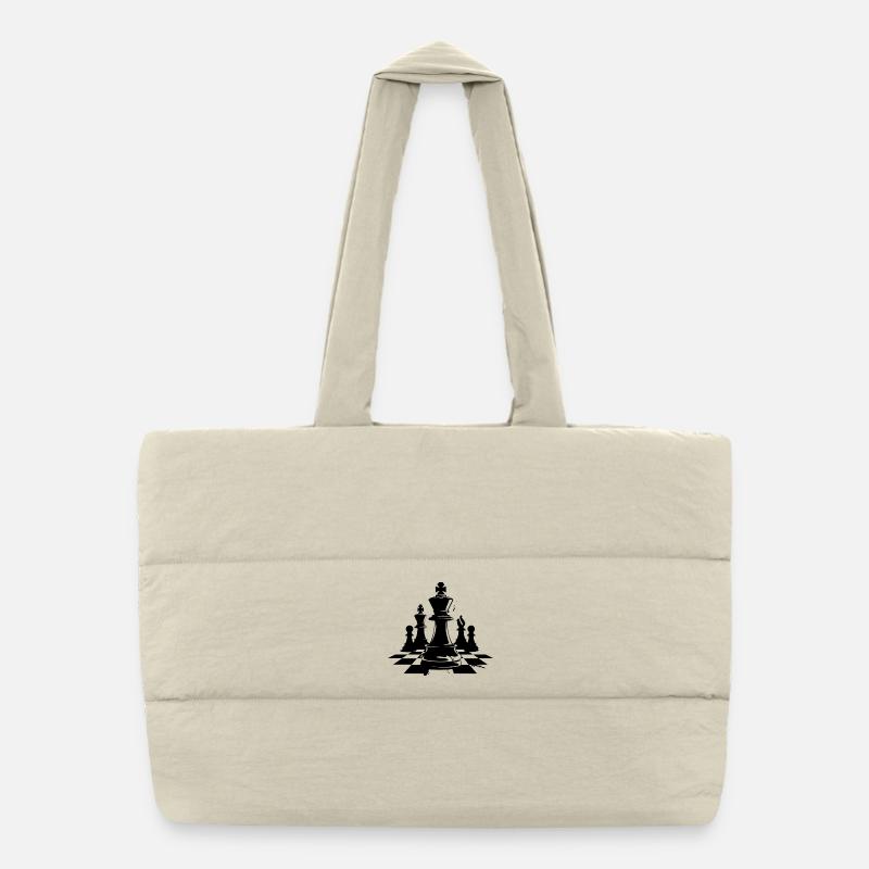 Graphiques de pièces d’échecs Sac shopping matelassé
