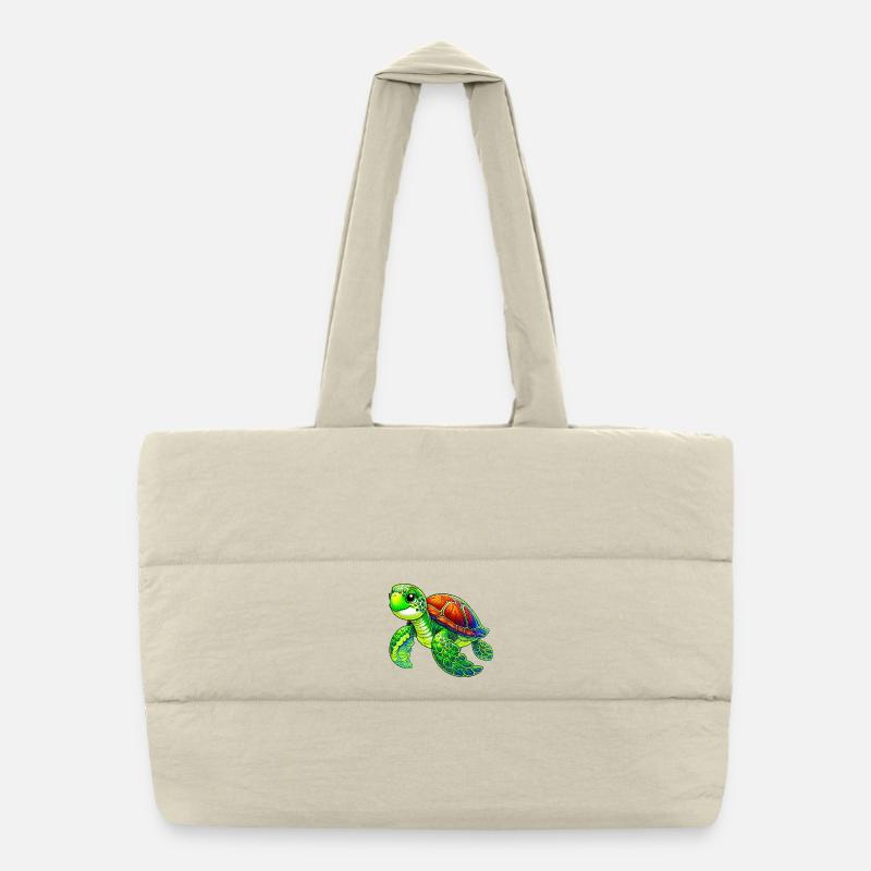 Turtle Puffer Shopping Bag